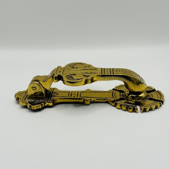 Heavy Brass Victorian Doorknocker - Frederick & Sons #405 - Picture 10 of 13